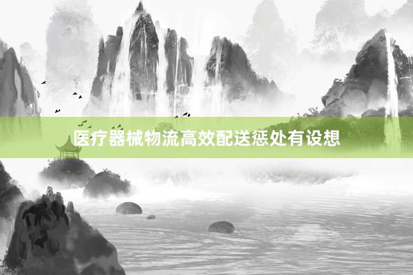 医疗器械物流高效配送惩处有设想